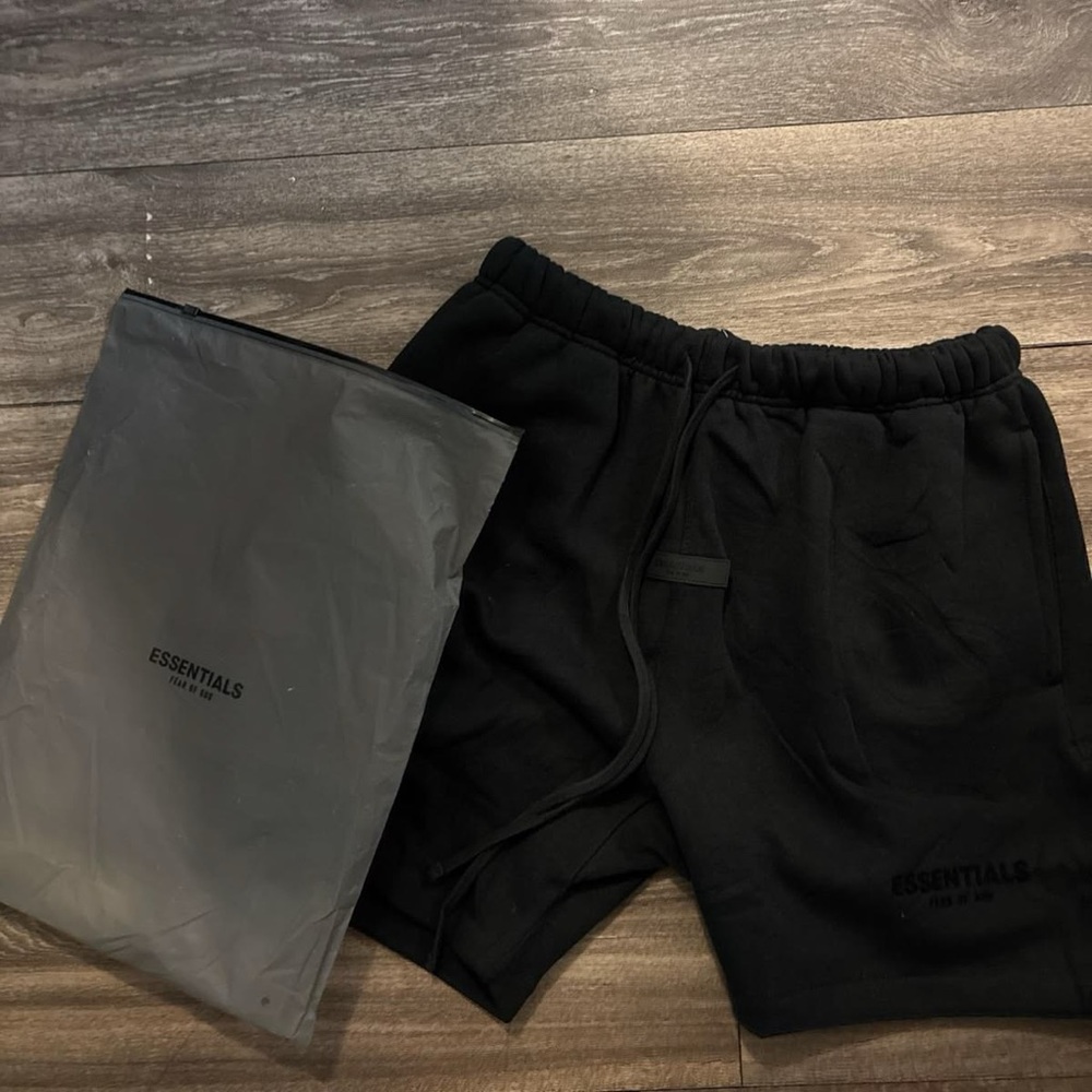 Essentials Men’s Black Athletic Sweat Shorts